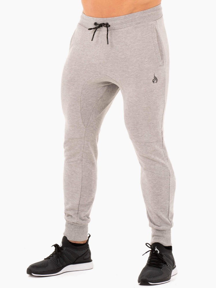 Ryderwear Sportowe Fleece Track Pants Szare | MASZXU087