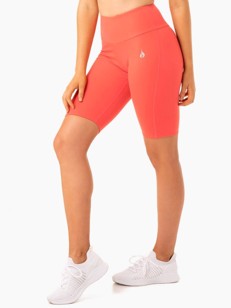 Ryderwear Staples Scrunch Bum Bike Shorts Koralowe | QRSEYI865