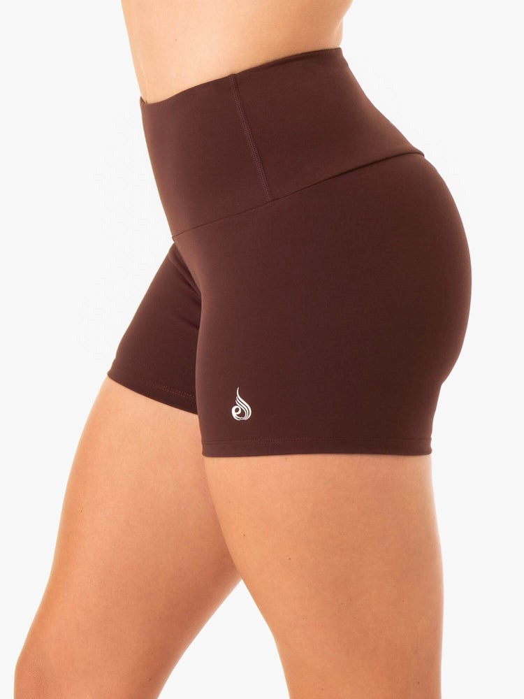 Ryderwear Staples Scrunch Bum Booty Shorts Czekolada | MZQERJ840