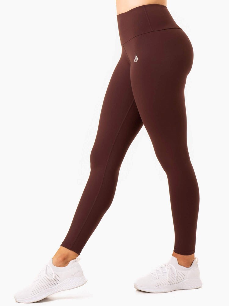 Ryderwear Staples Scrunch Bum Leggings Czekolada | ADRUCP947