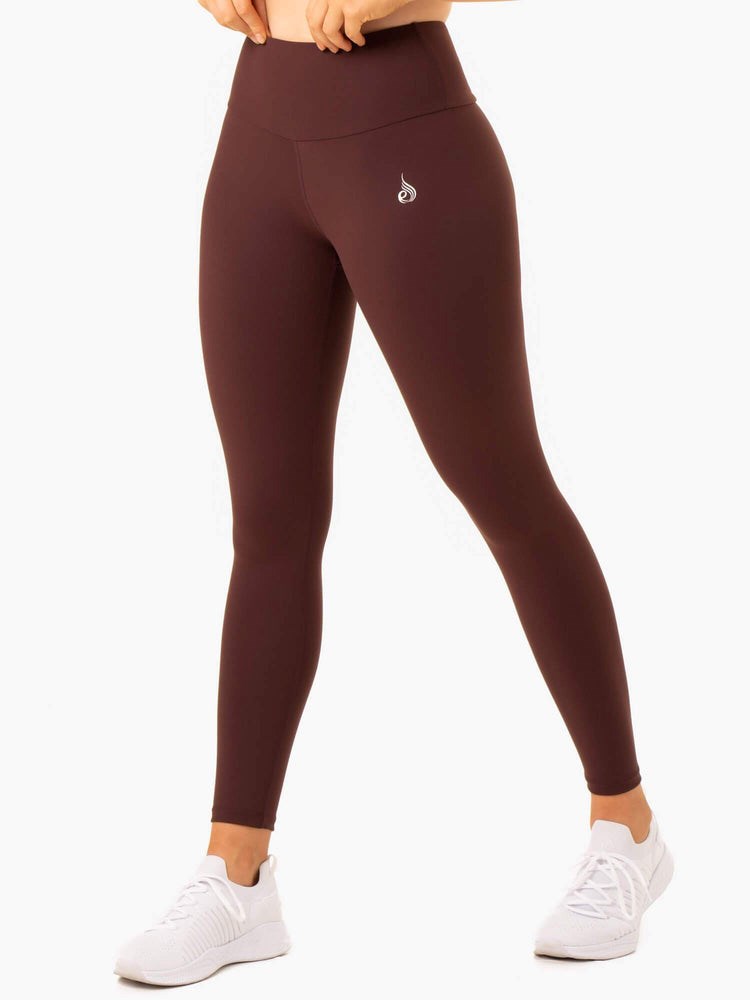 Ryderwear Staples Scrunch Bum Leggings Czekolada | ADRUCP947