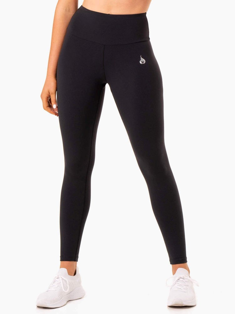 Ryderwear Staples Scrunch Bum Leggings Czarne | LVDRYS329