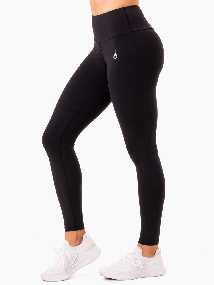 Ryderwear Staples Scrunch Bum Leggings Czarne | LVDRYS329