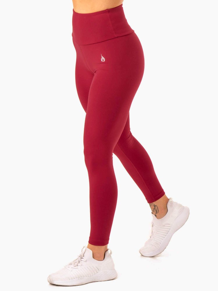 Ryderwear Staples Scrunch Bum Leggings Czerwone | VGHRIQ238