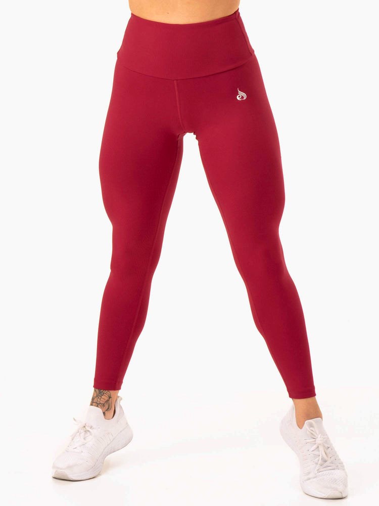 Ryderwear Staples Scrunch Bum Leggings Czerwone | VGHRIQ238