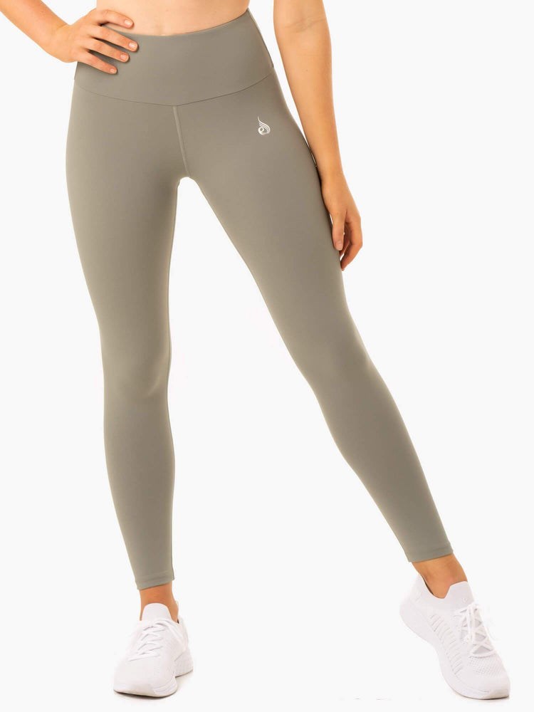 Ryderwear Staples Scrunch Bum Leggings Khaki | XCEZBQ251