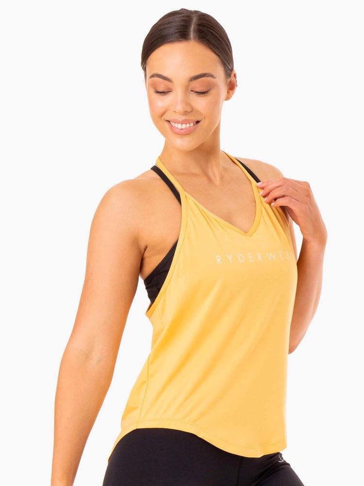 Ryderwear Staples Slinky T-Back Mango | FQLAXB013