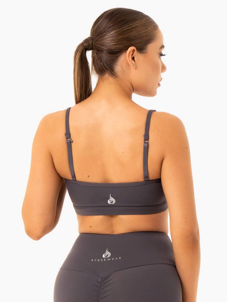 Ryderwear Staples Sports Bra Charcoal | LZHOTE473