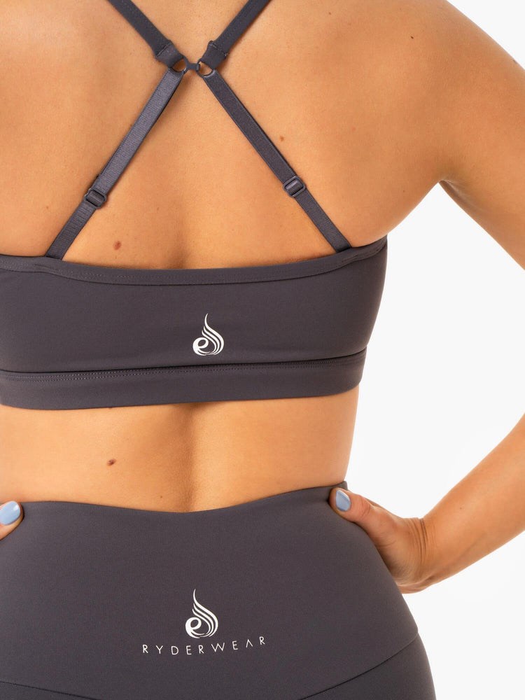 Ryderwear Staples Sports Bra Charcoal | LZHOTE473