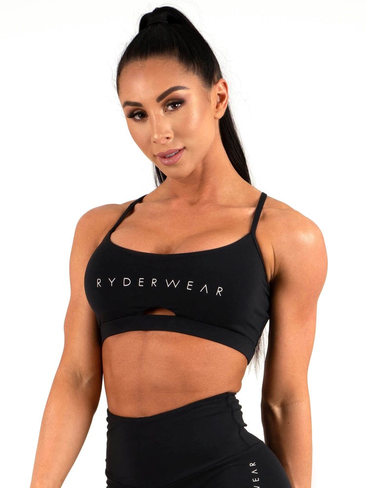 Ryderwear Staples Sports Bra Czarne | BEHJGQ538