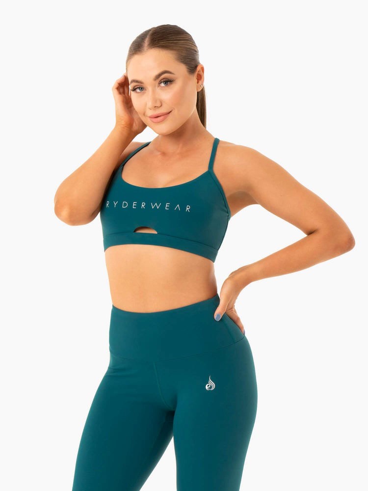 Ryderwear Staples Sports Bra Emerald | ANVURK394