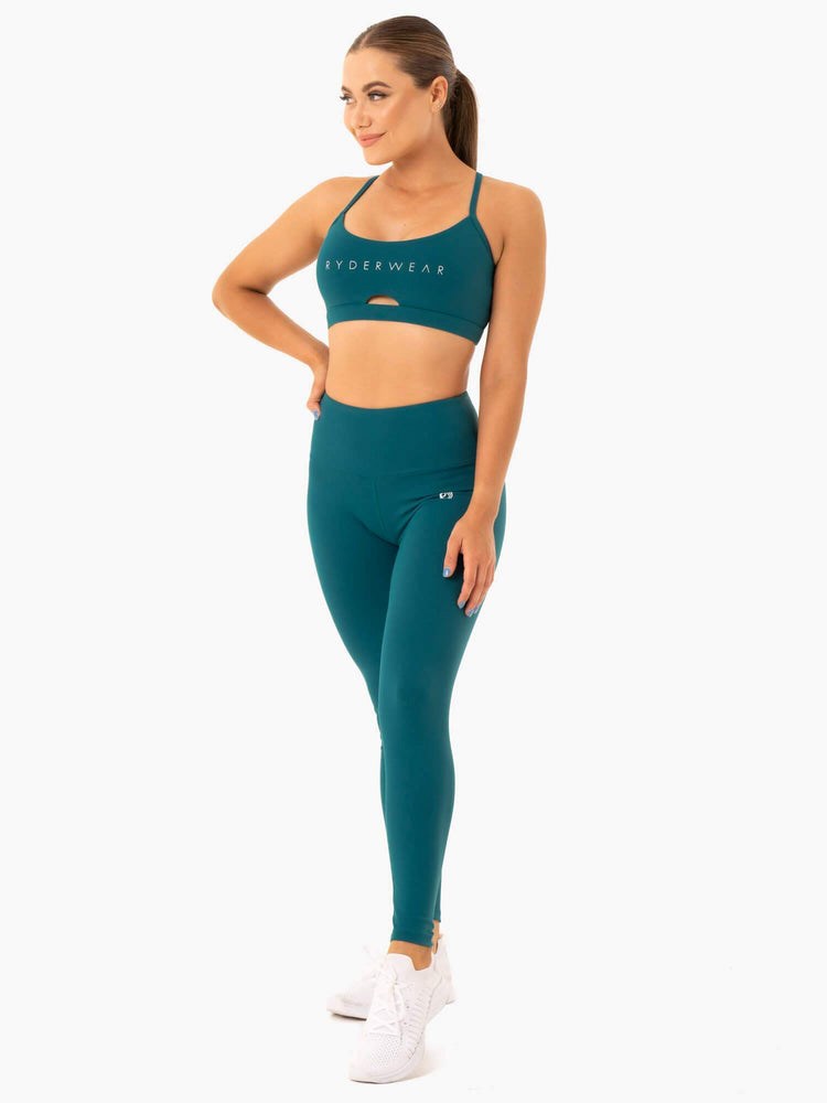 Ryderwear Staples Sports Bra Emerald | ANVURK394