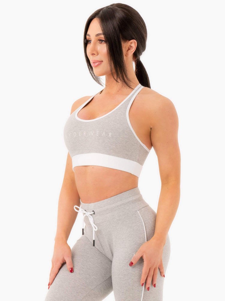 Ryderwear Track Sports Bra Szare | BVRJAL238