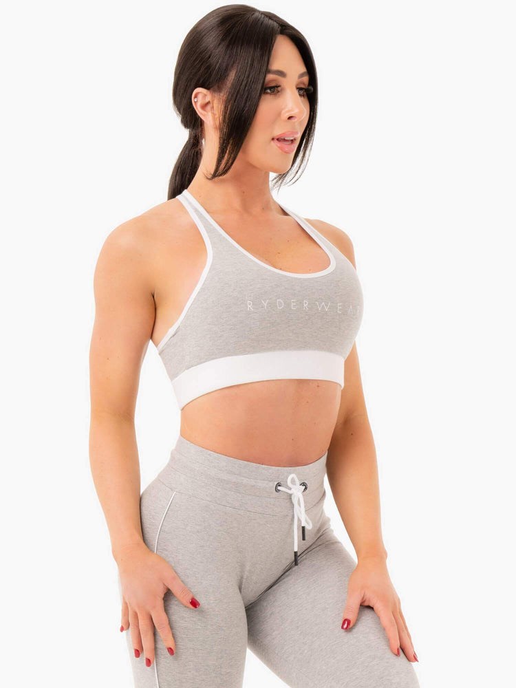 Ryderwear Track Sports Bra Szare | BVRJAL238