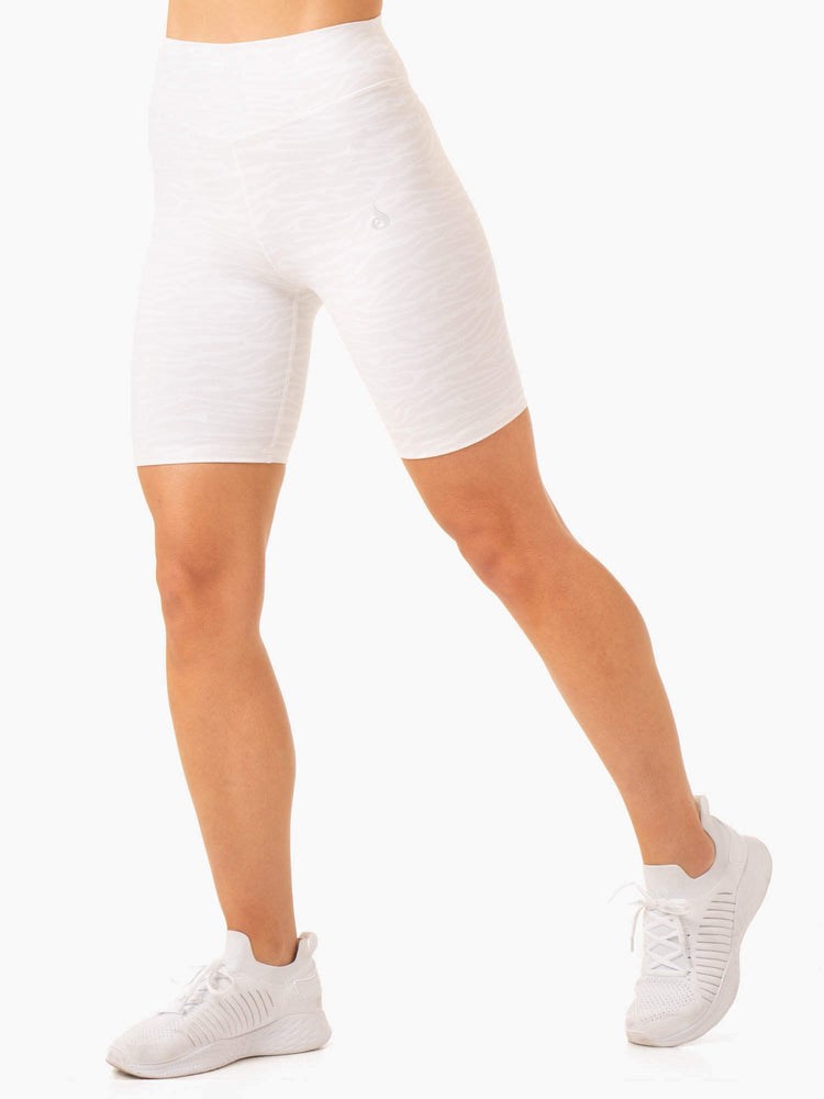 Ryderwear Transform Mid Length Shorts Białe | UJFBVH513