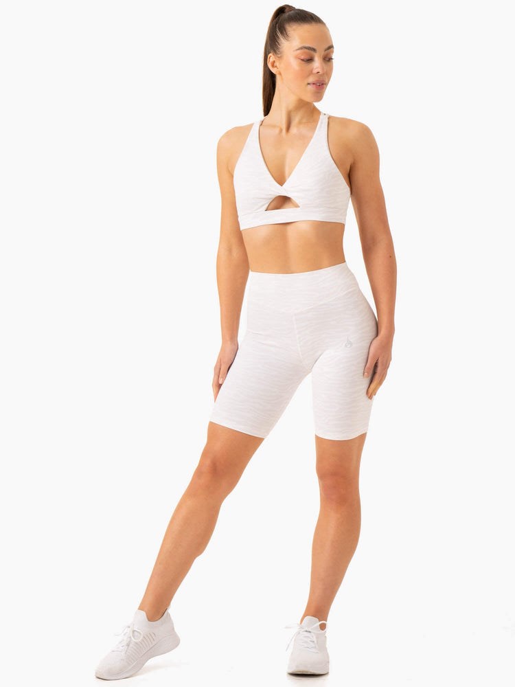 Ryderwear Transform Mid Length Shorts Białe | UJFBVH513