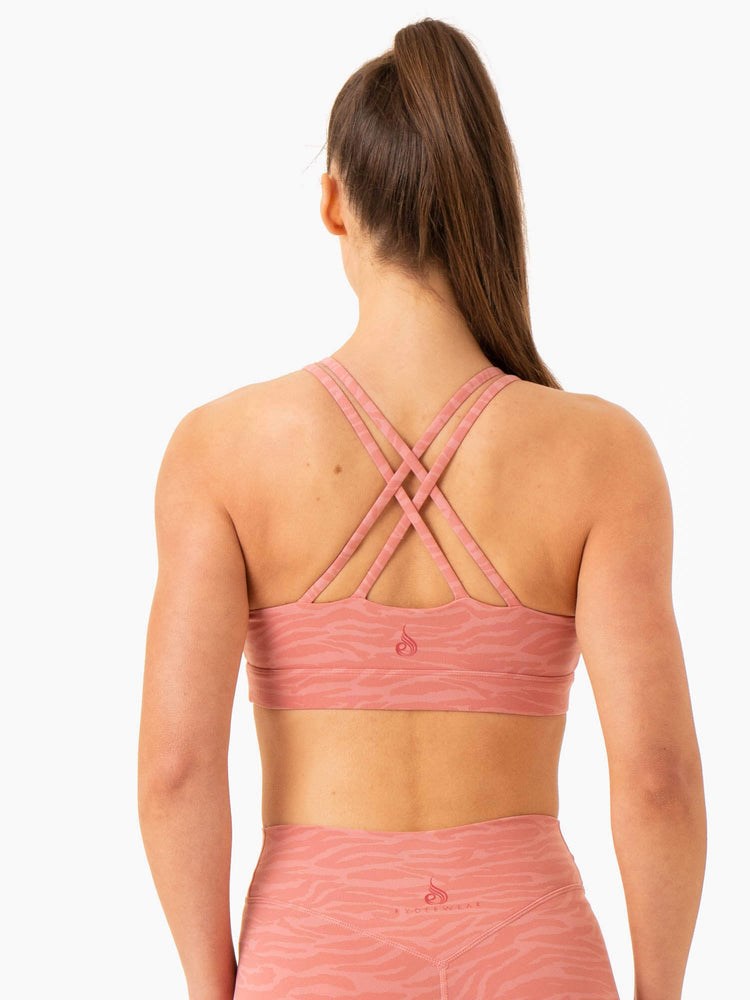 Ryderwear Transform Twist Sports Bra Różowe | KPHSMA958