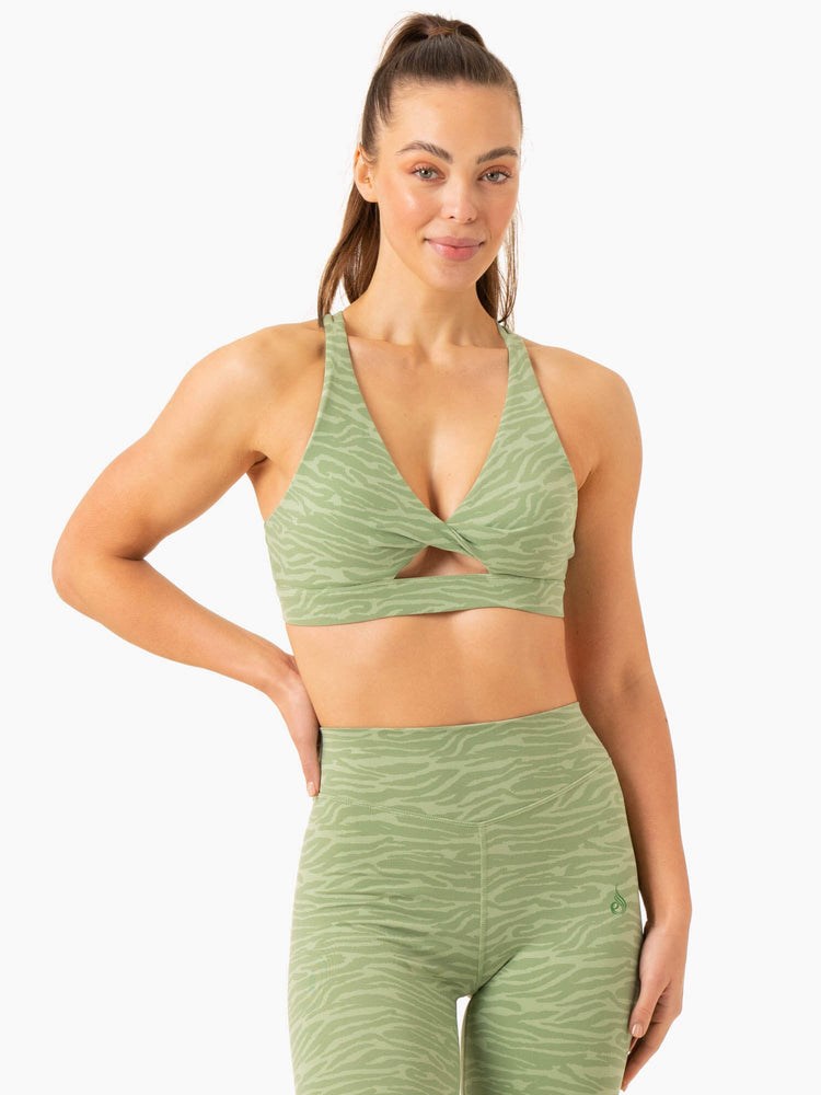 Ryderwear Transform Twist Sports Bra Zielone | NZKDSO652