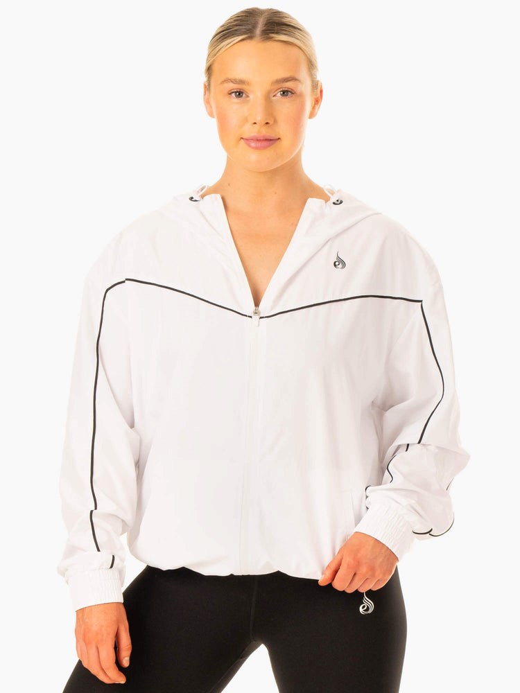 Ryderwear Ultimate Windbreaker Białe | MUTZQX075