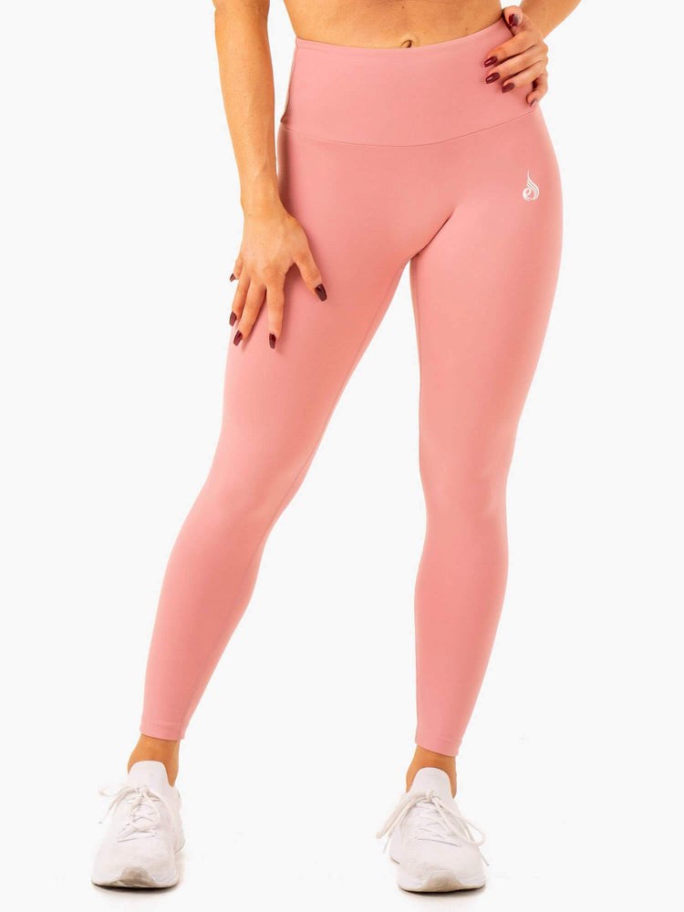 Ryderwear Vital High Waisted Scrunch Leggings Różowe | FWCLRX257