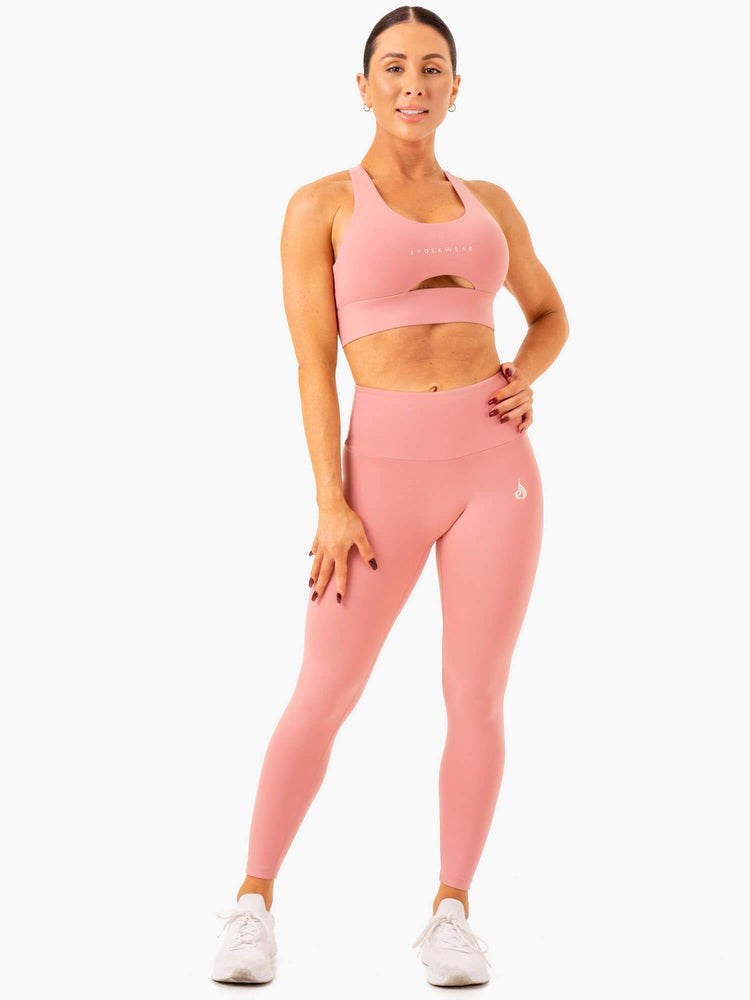 Ryderwear Vital High Waisted Scrunch Leggings Różowe | FWCLRX257