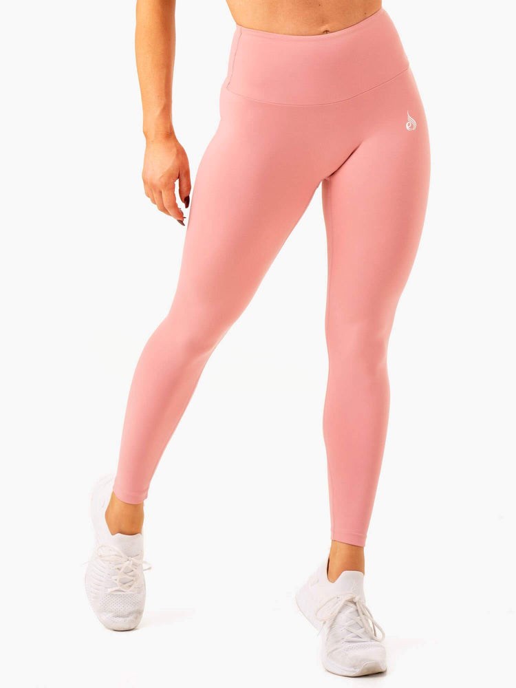 Ryderwear Vital High Waisted Scrunch Leggings Różowe | FWCLRX257