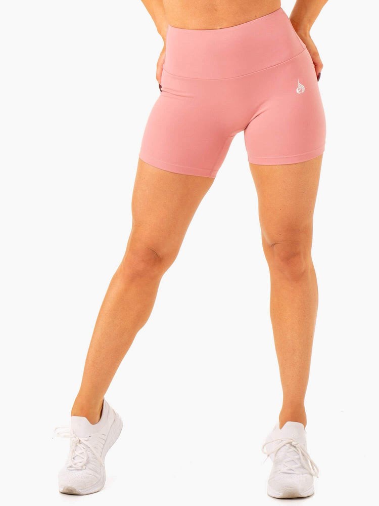 Ryderwear Vital Mid Length Scrunch Shorts Różowe | OMCJPS985