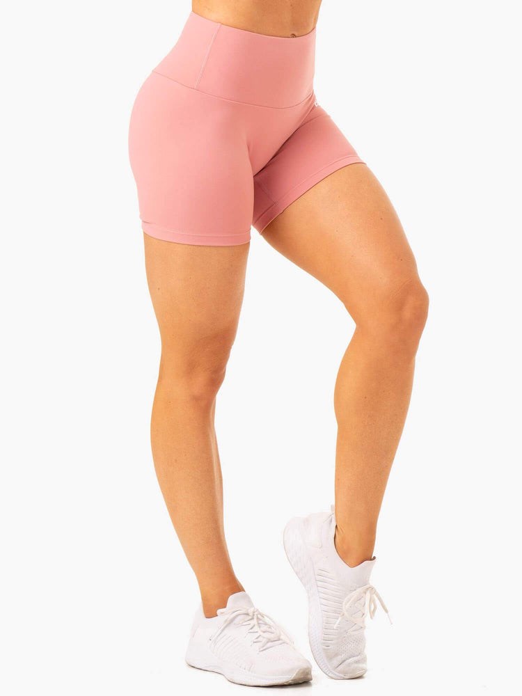 Ryderwear Vital Mid Length Scrunch Shorts Różowe | OMCJPS985