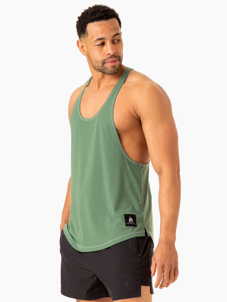 Ryderwear Vital Stringer T-Back Zielone | LQIMWY814