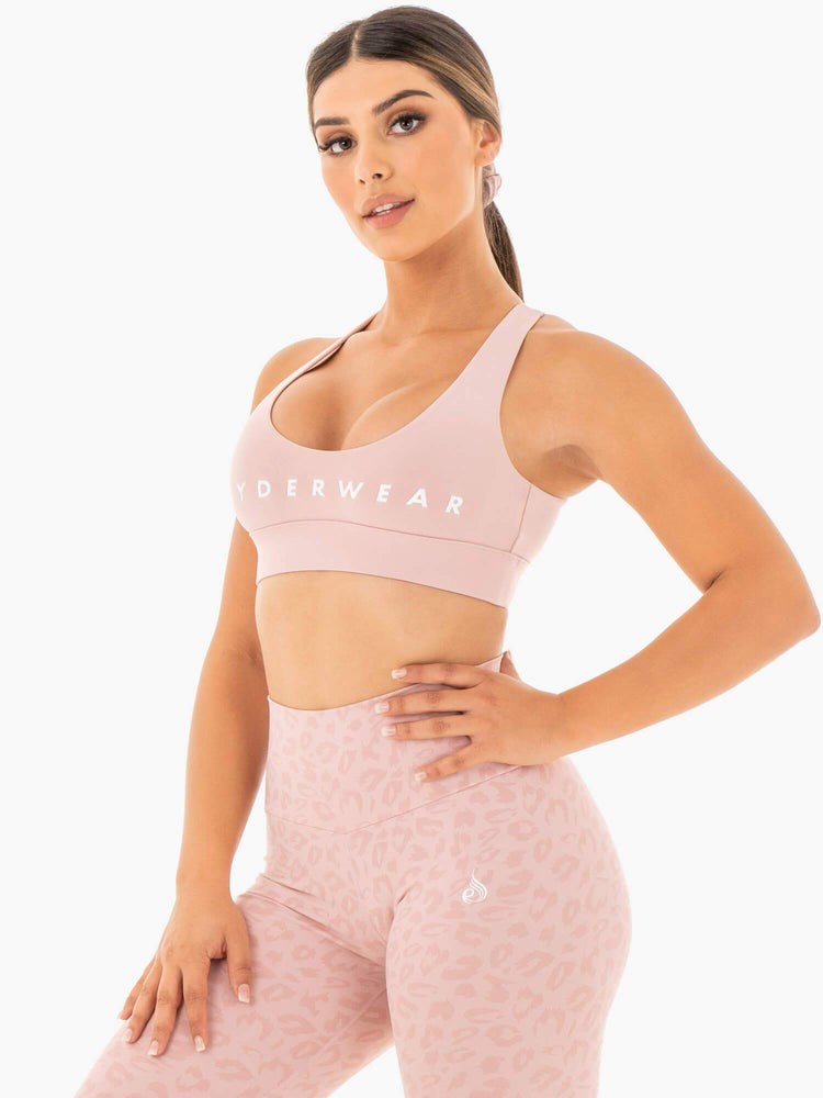 Ryderwear Wild Cross Over Sports Bra Blush | YVBEOW546