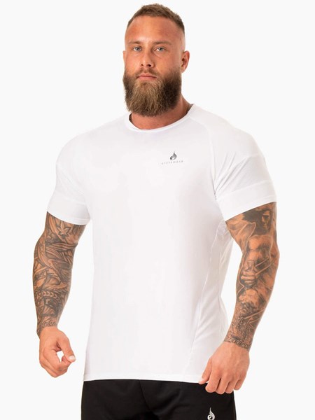 Ryderwear Action Mesh T-Shirt Białe | CRNBAJ435