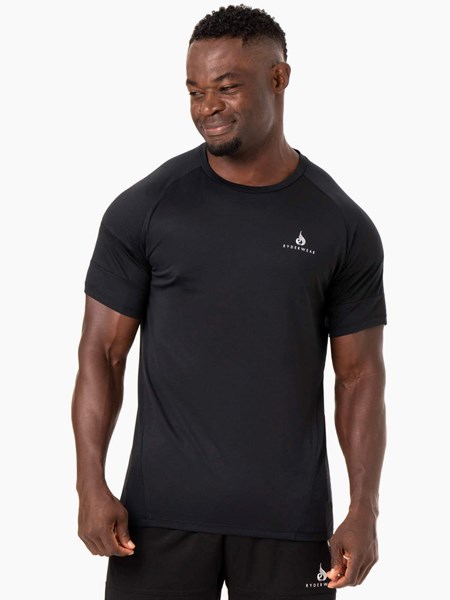 Ryderwear Action Mesh T-Shirt Czarne | NTWERQ032