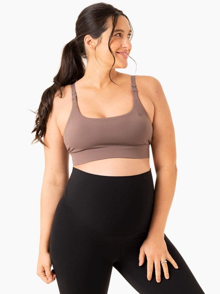 Ryderwear Active Bump Sports Bra Czekolada | NYEJTX937