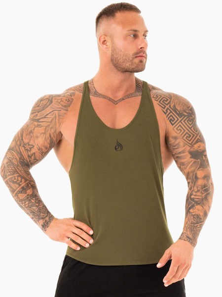 Ryderwear Active T-Back Khaki | FJZOGX756