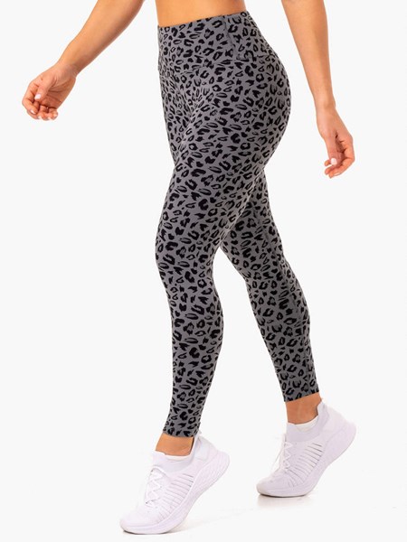 Ryderwear Adapt High Waisted Scrunch Leggings Szare Panterka | TYKQWI385