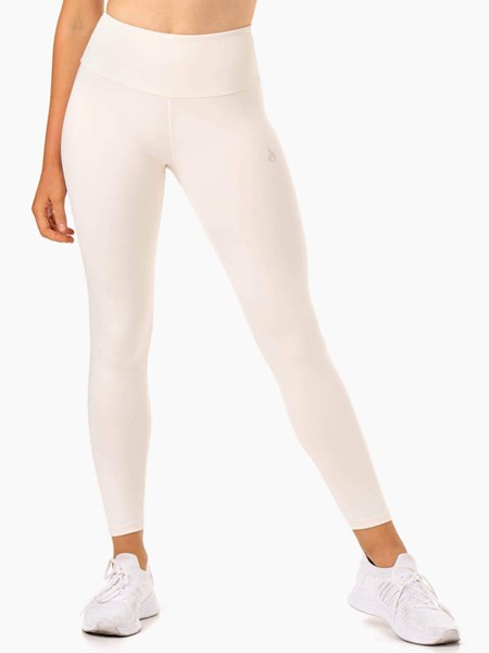 Ryderwear Adapt High Waisted Scrunch Leggings Ivory | URAJVL821