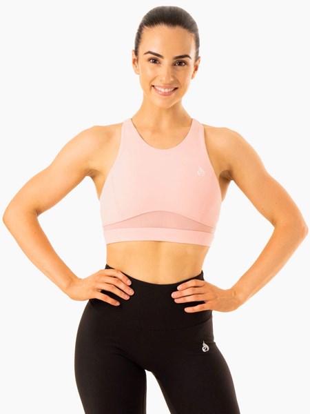 Ryderwear Amazon Mesh Sports Bra Różowe | PYENOR321