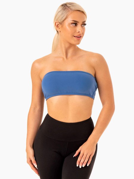 Ryderwear Bandeau Sports Bra Niebieskie | NKMJZX452