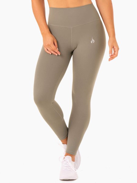 Ryderwear Base Full Length High Waisted Leggings Khaki | CJNXMS321