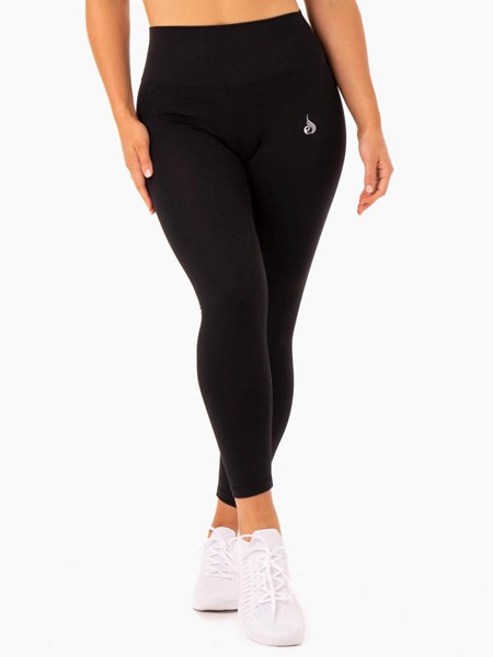 Ryderwear Base Full Length High Waisted Leggings Czarne | UWJSMN671