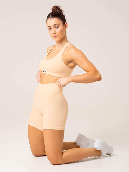 Ryderwear Circuit Rib Seamless High Waisted Shorts Peach Sorbet | CPIKYT571