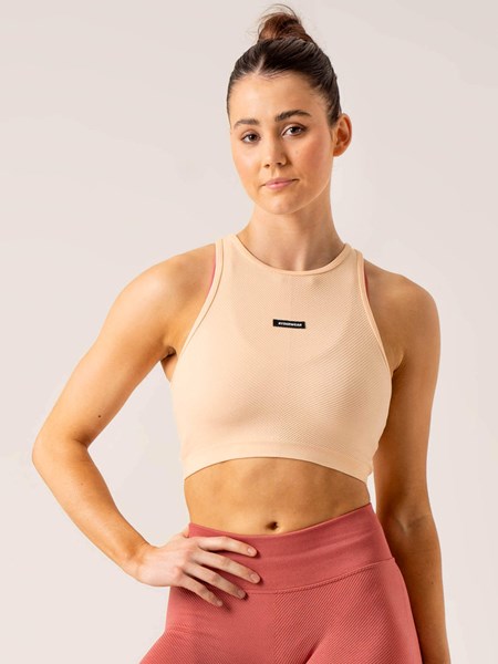 Ryderwear Circuit Rib Seamless Tank Peach Sorbet | LWZSGT527