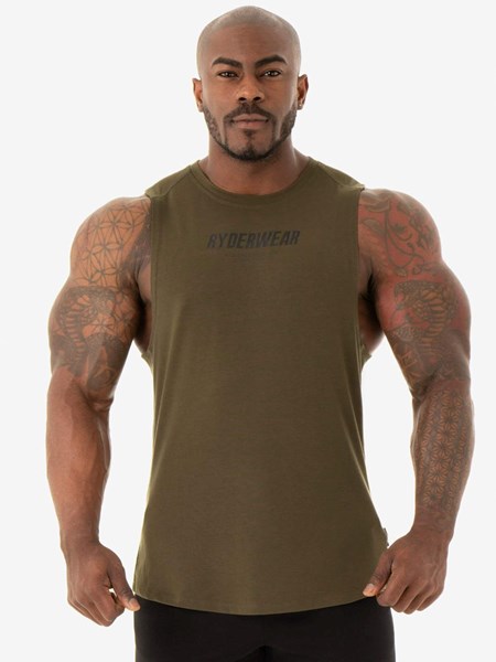 Ryderwear Core Baller Tank Khaki | KTLORE693