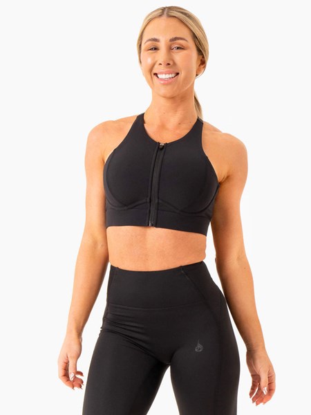 Ryderwear Critical High Impact Sports Bra Czarne | SQBRNT147