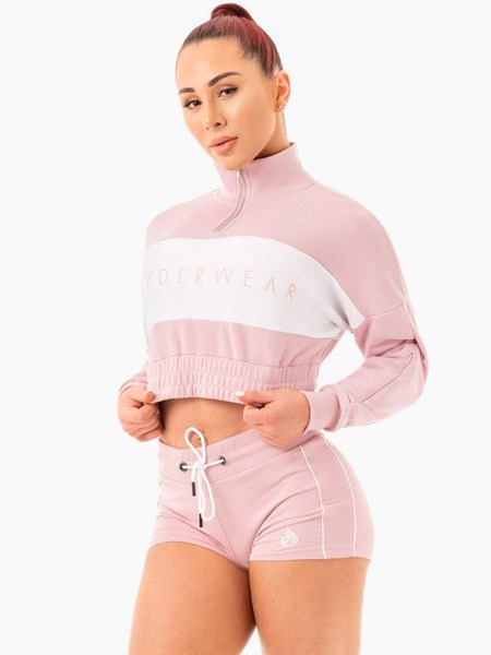 Ryderwear Cropped Track Jumper Różowe | ORTAIL730