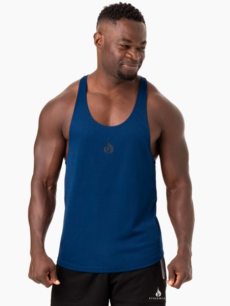 Ryderwear Define Mesh T-Back Niebieskie | YGXVPQ918