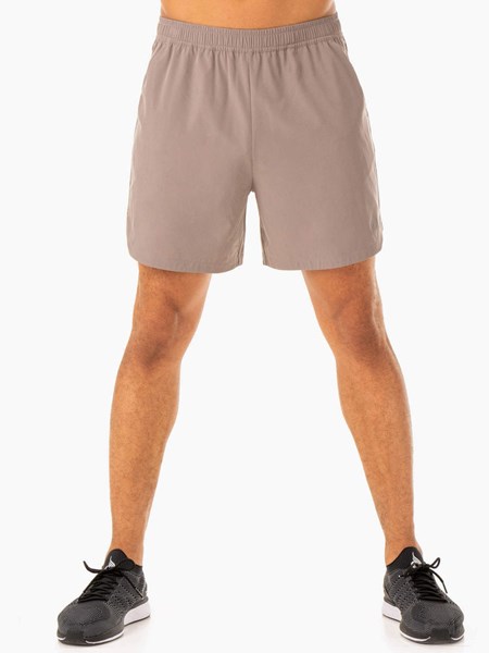 Ryderwear Division Treningowe Shorts Taupe | TQUGSJ897