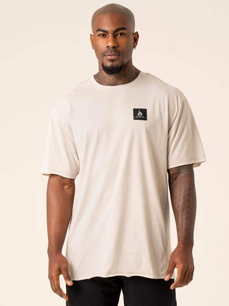 Ryderwear Dynamic Oversized T-Shirt Stone | NUZFJW356