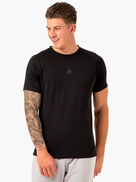 Ryderwear Enhance T-Shirt Czarne | TYZFMD950