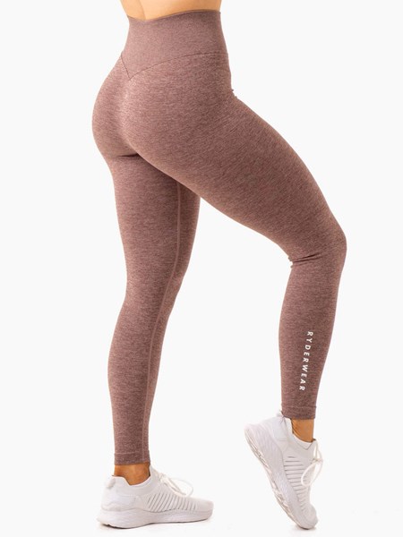 Ryderwear Essential Seamless Leggings Czekolada | DVQOYT574